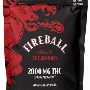 FIREBALL - DELTA 8+DELTA 9 - GUMMIES 10CT DISPLAY - 2000MG