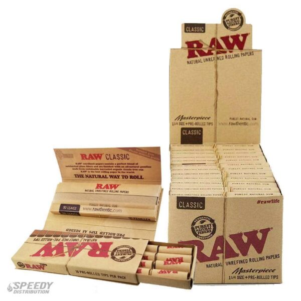 RAW PAPERS CLASSIC MASTERPIECE - 1-1/4 WITH TIPS