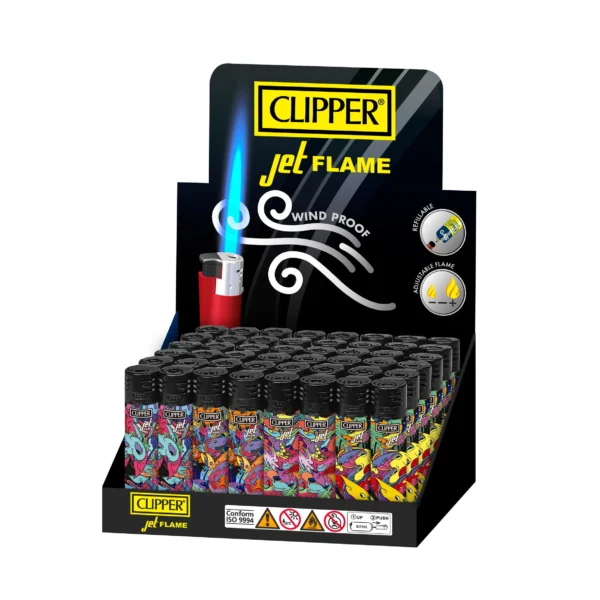 CLIPPER - JET FLAME LIGHTER - 48CT DISPLAY - NICE TRIP - 3919