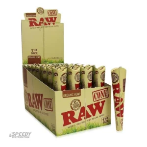 RAW - ORGANIC HEMP - 1-1/4 CONES - 32/6