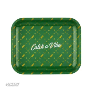 VIBES CATCH A VIBE ROLLING TRAY - GREEN/GOLD LARGE