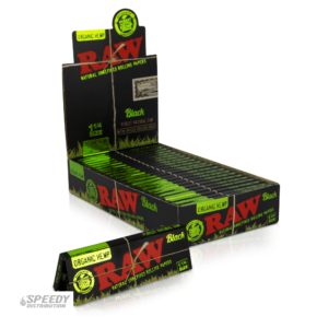 RAW BLACK ORGANIC HEMP 1-1/4 PAPERS