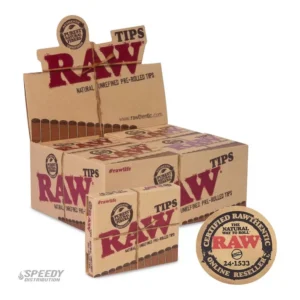 RAW - PRE-ROLLED - TIPS - 20PK/21 TIPS