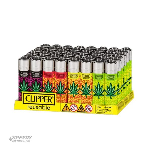 CLIPPER LIGHTERS 53CT DISPLAY RENZO LEAVES - 6361