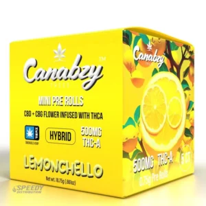 CANABZY THCA MINI PRE ROLLS 5 BAG DISPLAY LEMONCHELLO