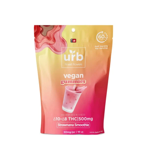 URB - DELTA 8 - VEGAN - GUMMIES - 1750MG - STRAWNANA SMOOTHIE