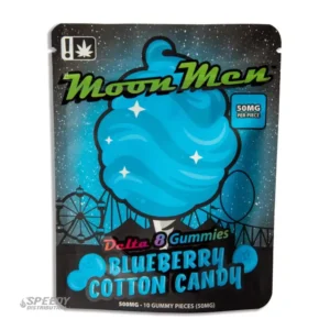 MOON MEN'S DELTA 8 GUMMIES 10CT 500MG BLUEBERRY COTTON CANDY