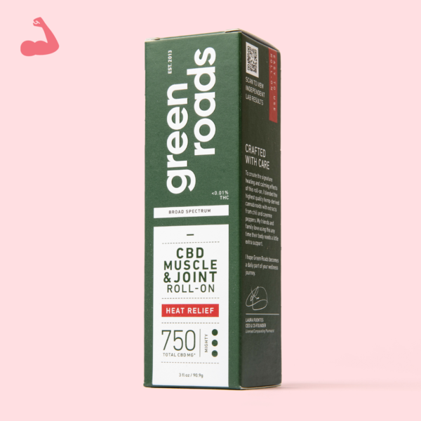 GREEN ROADS - CBD - BROAD SPECTRUM - MUSCLE & JOINT ROLL ON - 750MG