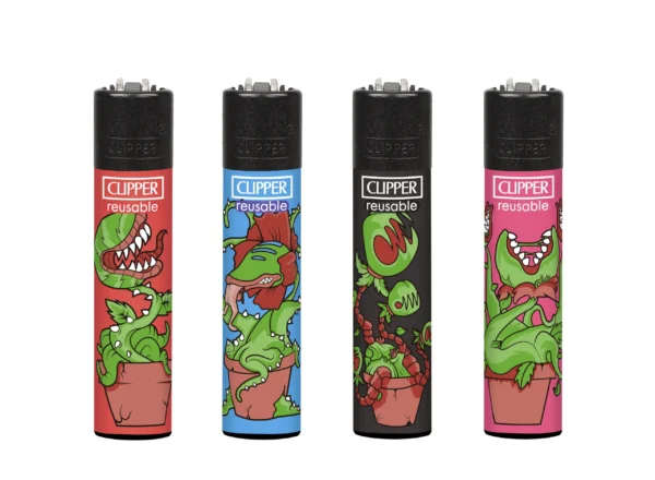 CLIPPER - LIGHTERS - 53CT DISPLAY - EVIL PLANTS - 5128