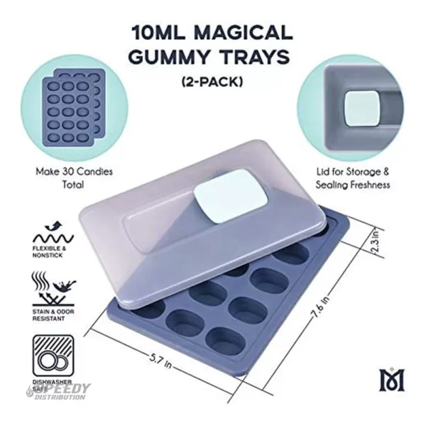 MAGICAL SILICONE GUMMY TRAYS 10ML 2PK