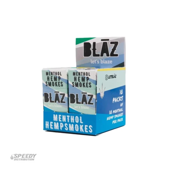 BLAZ HEMP SMOKES MENTHOL 10PK 20CT