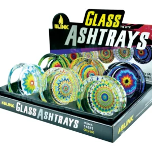 BLINK GLASS ASHTRAYS 6CT