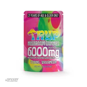 TRYP MUSHROOM GUMMIES 10CT 6000MG WATERMELON