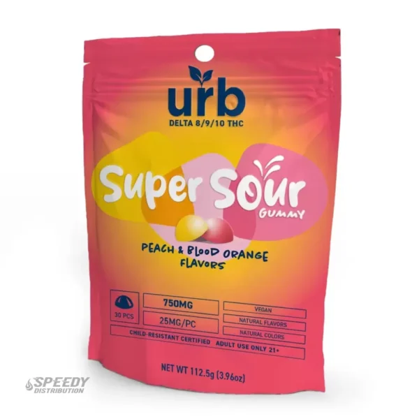 URB D8/D9/D10 SUPER SOUR GUMMIES - 5CT 750MG