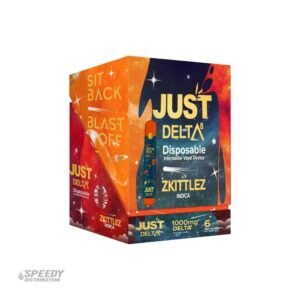 Just Delta-8 Disposable Vapes - zkittlez box