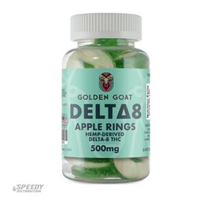 GOLDEN GOAT 500MG DELTA -8 GUMMIES - APPLE RINGS