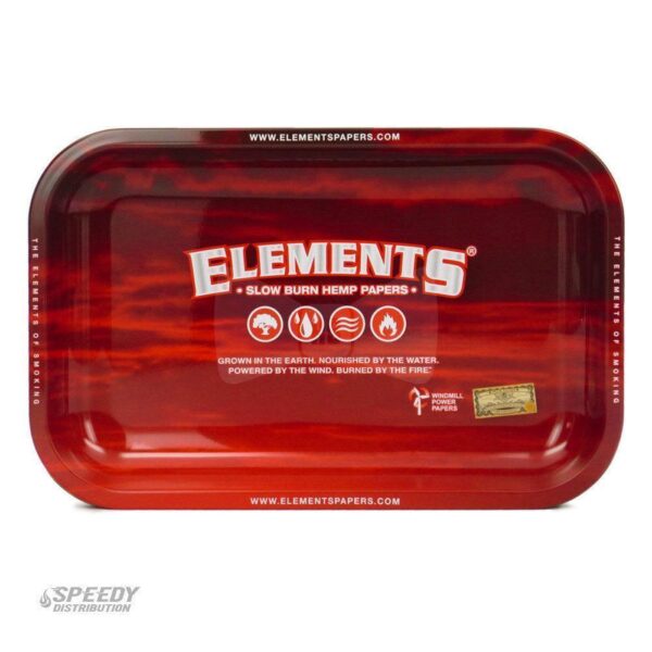 ELEMENTS MEDIUM RED LOGO ROLLING TRAY