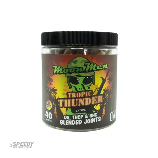 MOON MEN DELTA 8/THCP/HHC PRE ROLLS 40CT JAR TROPIC THUNDER