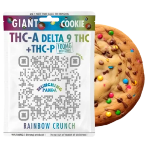 MUNCHING PANDA - D9/THCP/THCA - COOKIE - 8CT DISPLAY - RAINBOW CRUNCH - 100MG